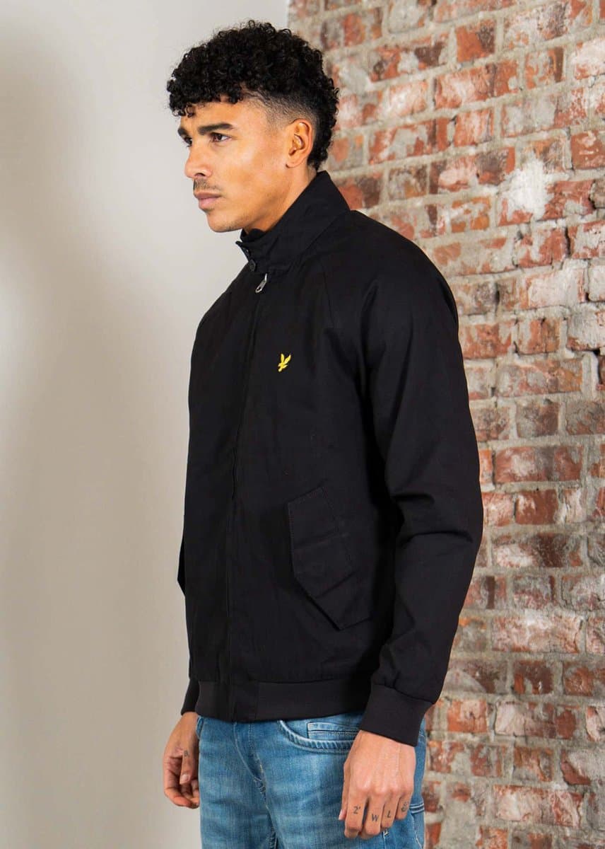 Lyle & Scott Cotton Harrington Jacket - Jet Black