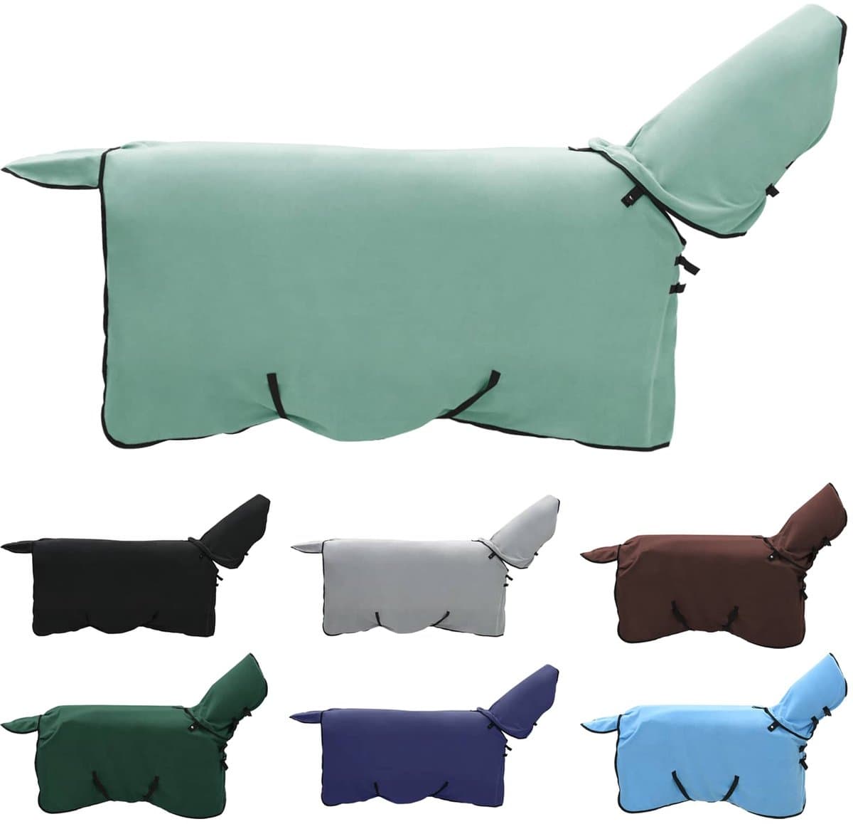 vidaXL - Paardendeken - Bijzondere - Groen - 75 - cm - Polyester
