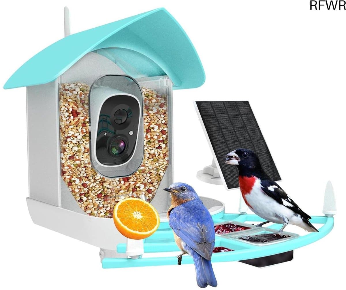 RFWR® Automatische Vogelvoedercamera met AI Detectie en HD Beeldkwaliteit voor Buiten