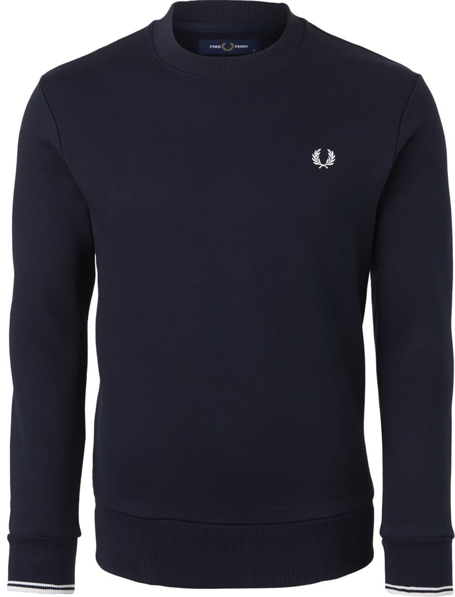 Fred Perry Sweater Logo Navy - Maat XL - Heren - Sweaters