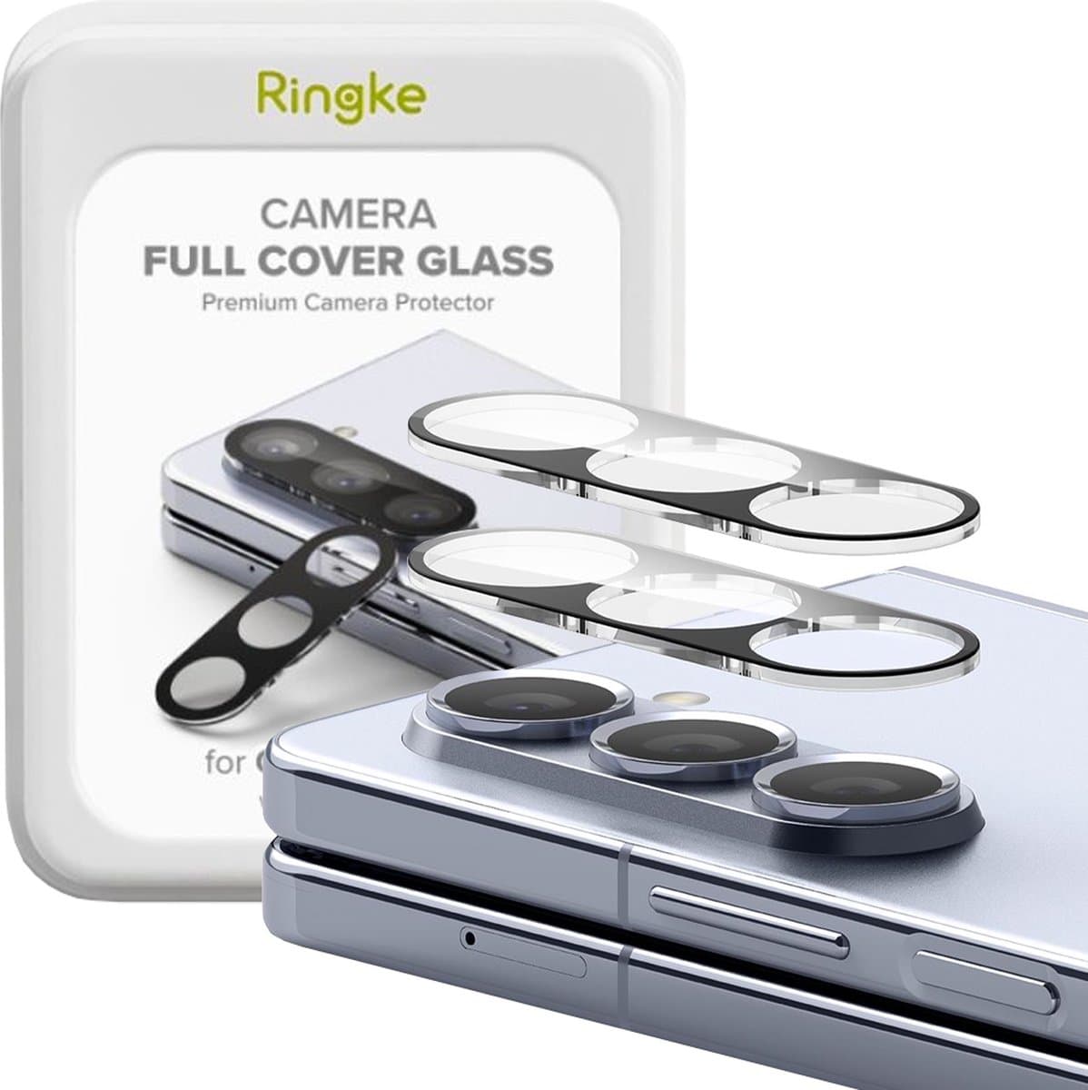 RINGKE - CAMERABESCHERMER - 2-PACK GALAXY MET VOUW - 5 - ZWART