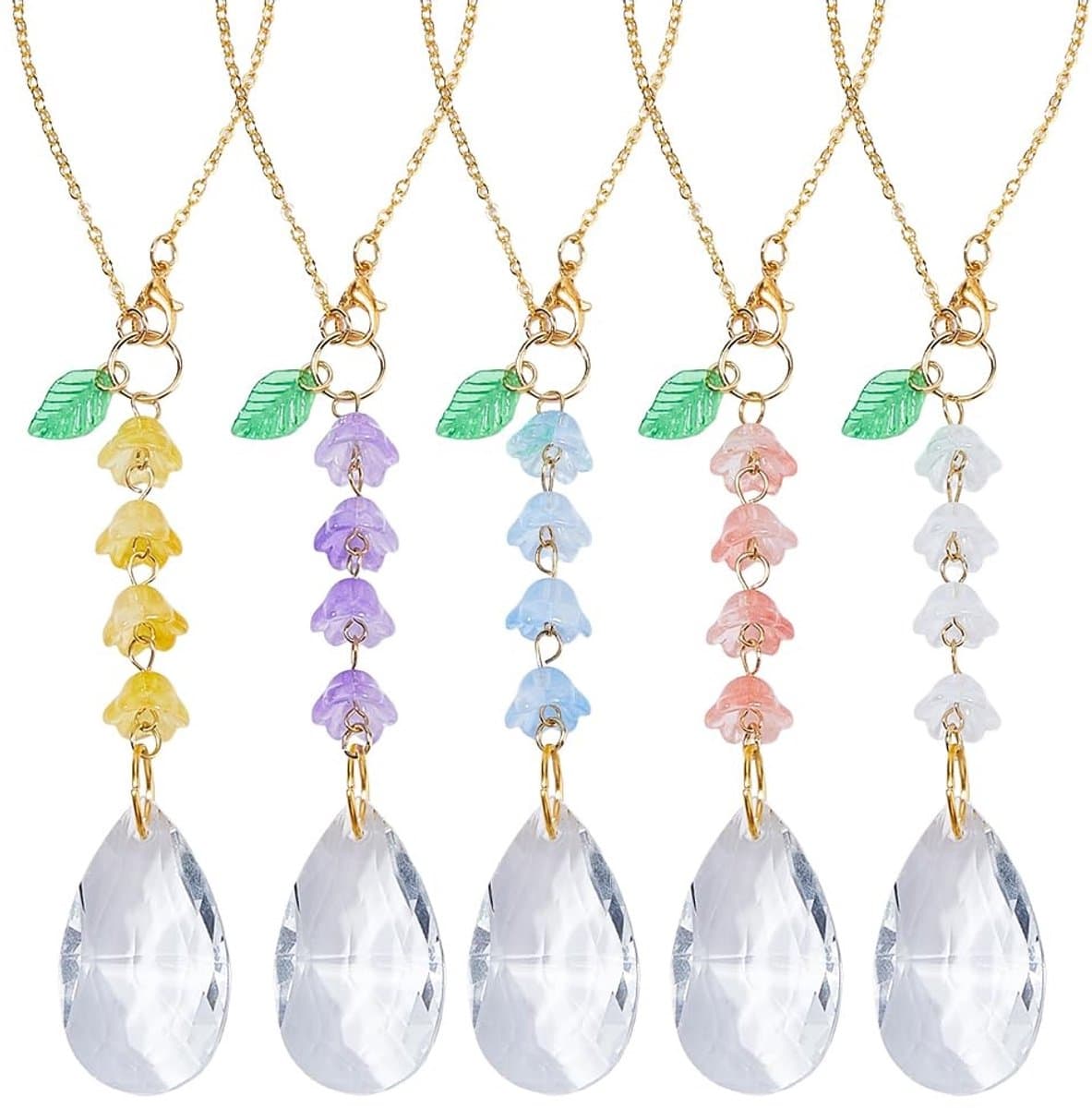 Innovra - Dailygoods - Set van 5 Kristallen Autohangers voor Achteruitkijkspiegel