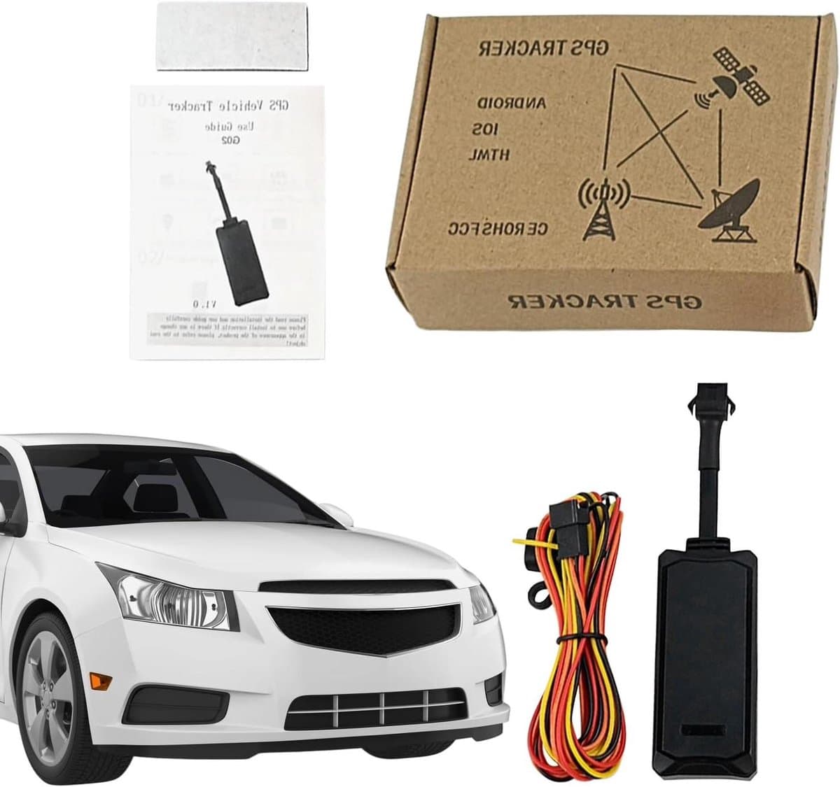 Voertuig Tracker - GPS Locator - Diefstal Preventie - Ononderbroken Monitoring - 15 cm Lengte - Zwart