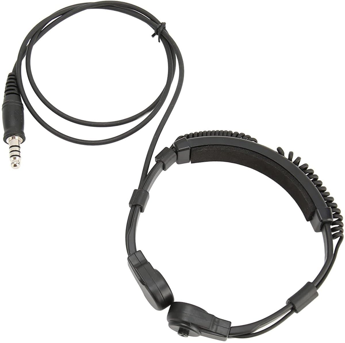 Dailygoody - Throat Mic-oortelefoon - Headset-microfoon - Professionele keelmicrofoon - Geschikt voor bidirectionele radio's - Telecommunicatie headse..