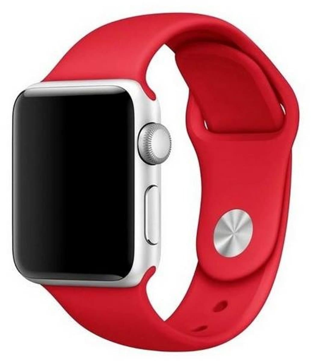 Mercury Silicon Apple Watch band 42/44/45 mm rood/rood