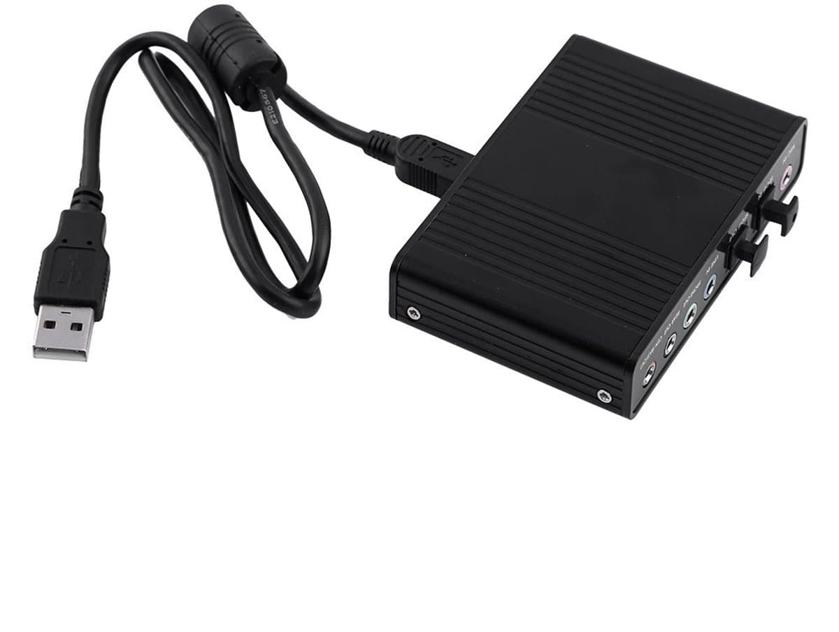 ONF3 - USB Externe Geluidskaart - Digitale 6-kanaals Geluidskaart - Surround Geluid - Compact - Optische Audio - Geschikt voor Pc en Laptop