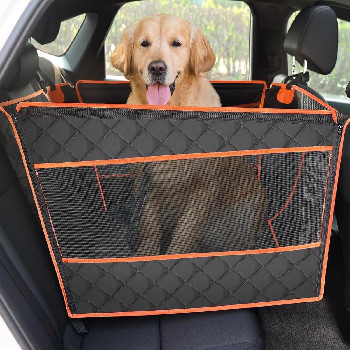 Honden Autostoel - Reisstoel Hond - Veilig Reizen - Extra Stabiele Constructie - 70x61x55cm - Oranje