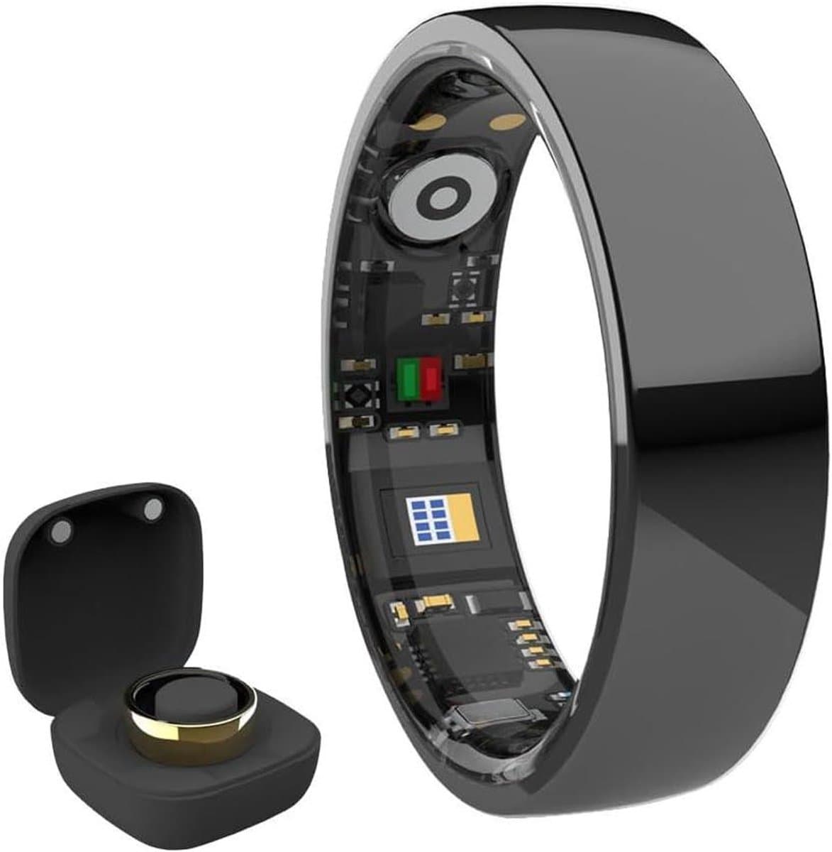 NFC Smart Ring - Gezondheidsring Tracker - Gezondheid Monitoren - 5ATM IP68 Waterdicht - 20 mAh Batterij - Zwart