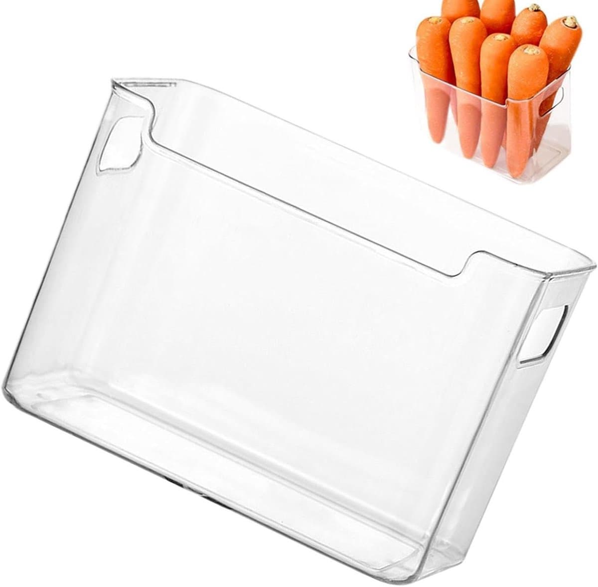 Koelkast Organizers - Opbergbakken Keuken - Keuken Organiseren - Doorzichtig Stapelbaar - 1 stuk - Transparant