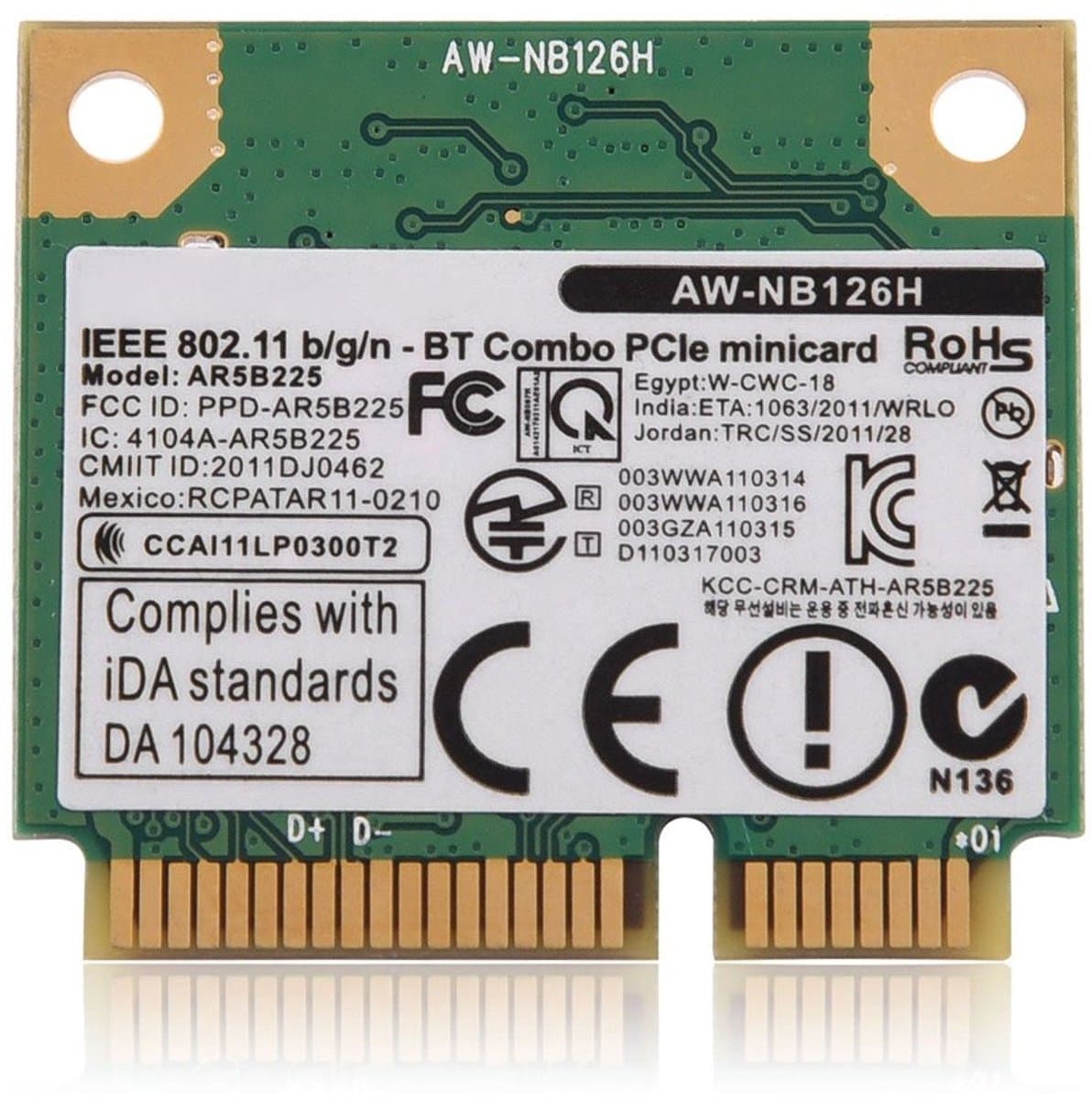 Allecto - Bluetooth WIFI Kaart - 2-in-1 Wireless PCI-E Netwerkadapter voor PC en Laptop - Hoogwaardige snelheid - 300Mbps - Betrouwbare verbinding ...