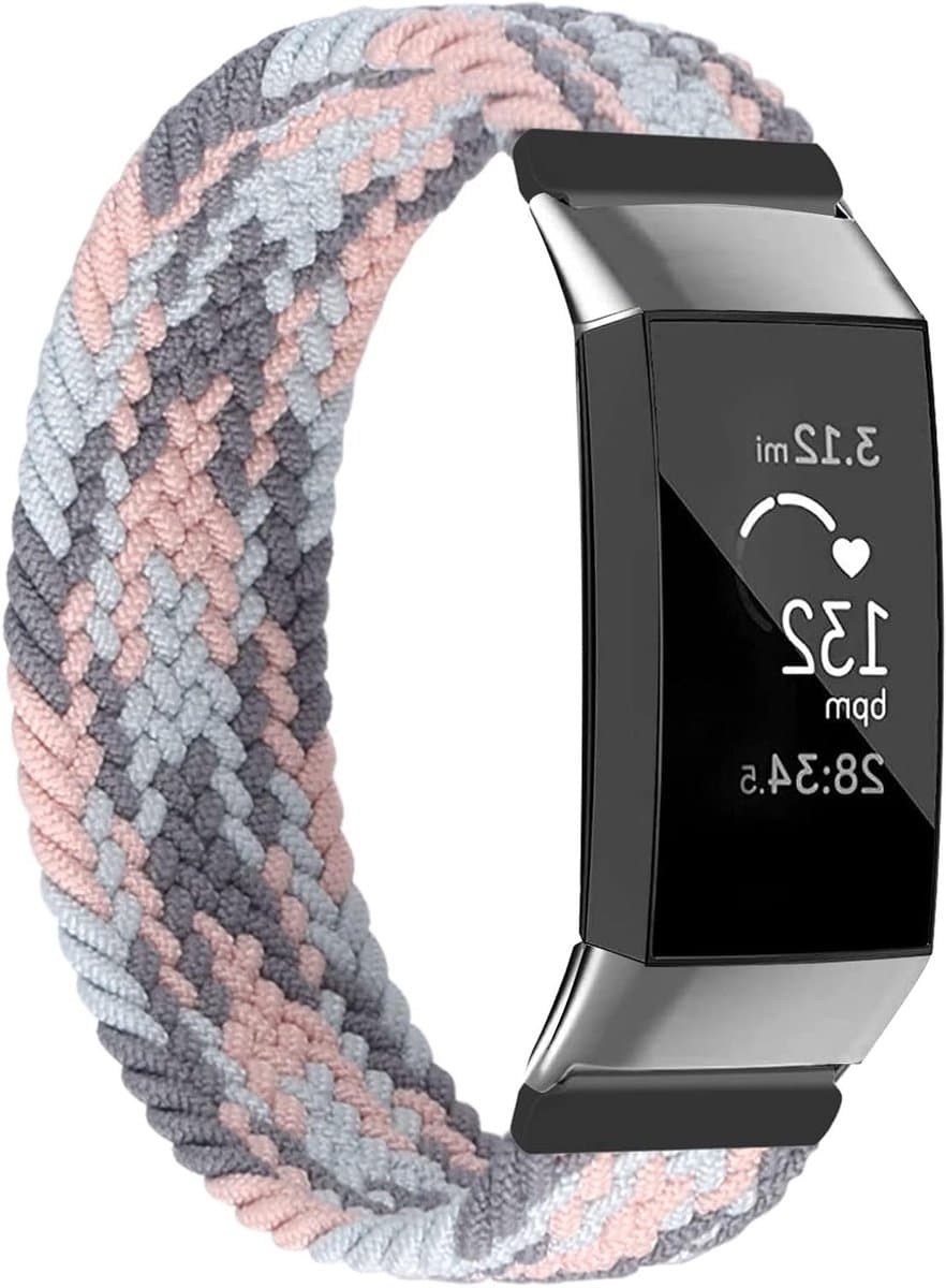 Armband Fitbit Charge - Reserveband Sportband - Sporten en Bewegen - Elastisch Ademend Nylon - Charge 3/4 - null