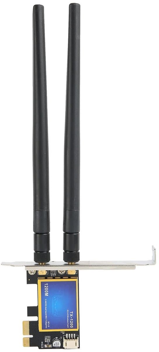 Store_9 - Dual-band 1200 Mbps WiFi-kaart - Hoge snelheid - Desktop - Bluetooth 4.0 - Geschikt voor Windows 7 8 10 - Vikye