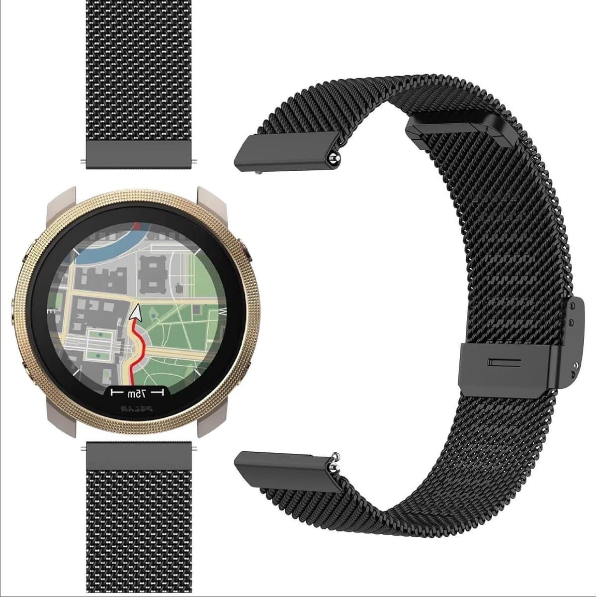 Smartwatch Band - Gevlochten Armband - Dagelijks Gebruik - Eenvoudig Opladen - 30 gram - Zwart