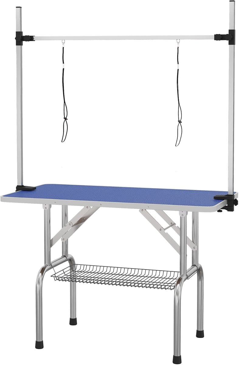 NordHaus - Hondentrimtafel - In hoogte verstelbaar - Blauw - 107x60 cm