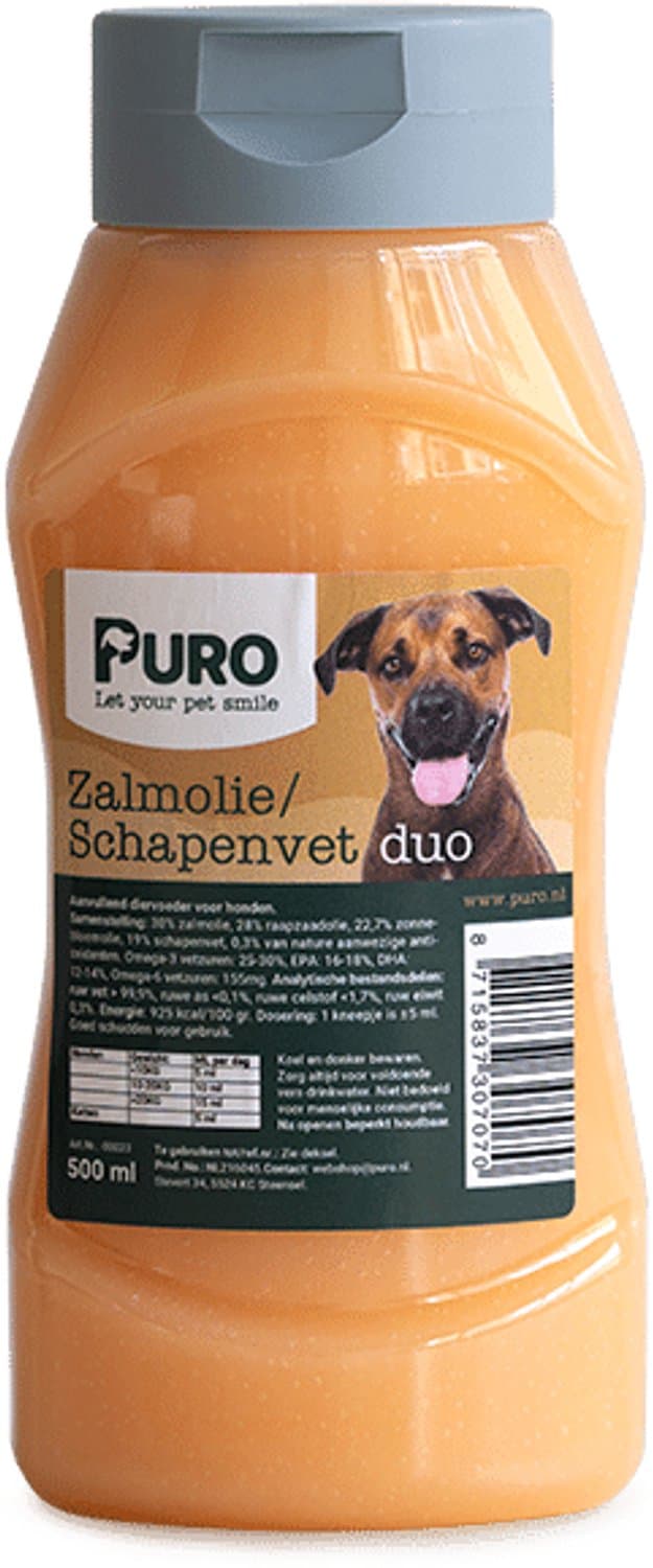 Puro Premium - Zalmolie/Schapenvet - Hondenvoer - 1 kg