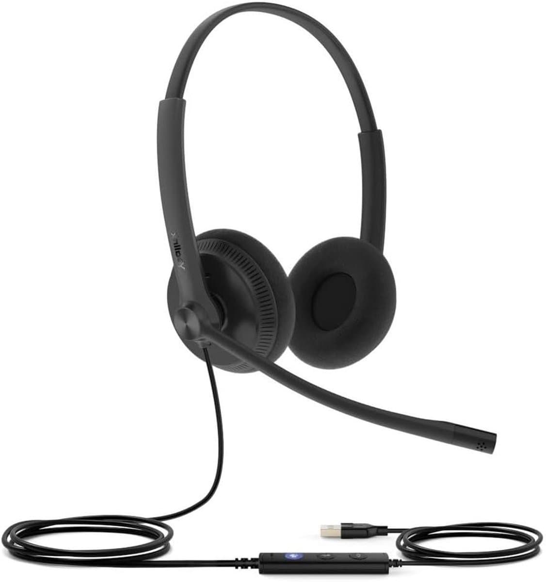 USB Headset - Draadloze Headset Kantoor Headset - Professioneel Bellen - Ruisonderdrukkende Microfoon - 180 g - Zwart
