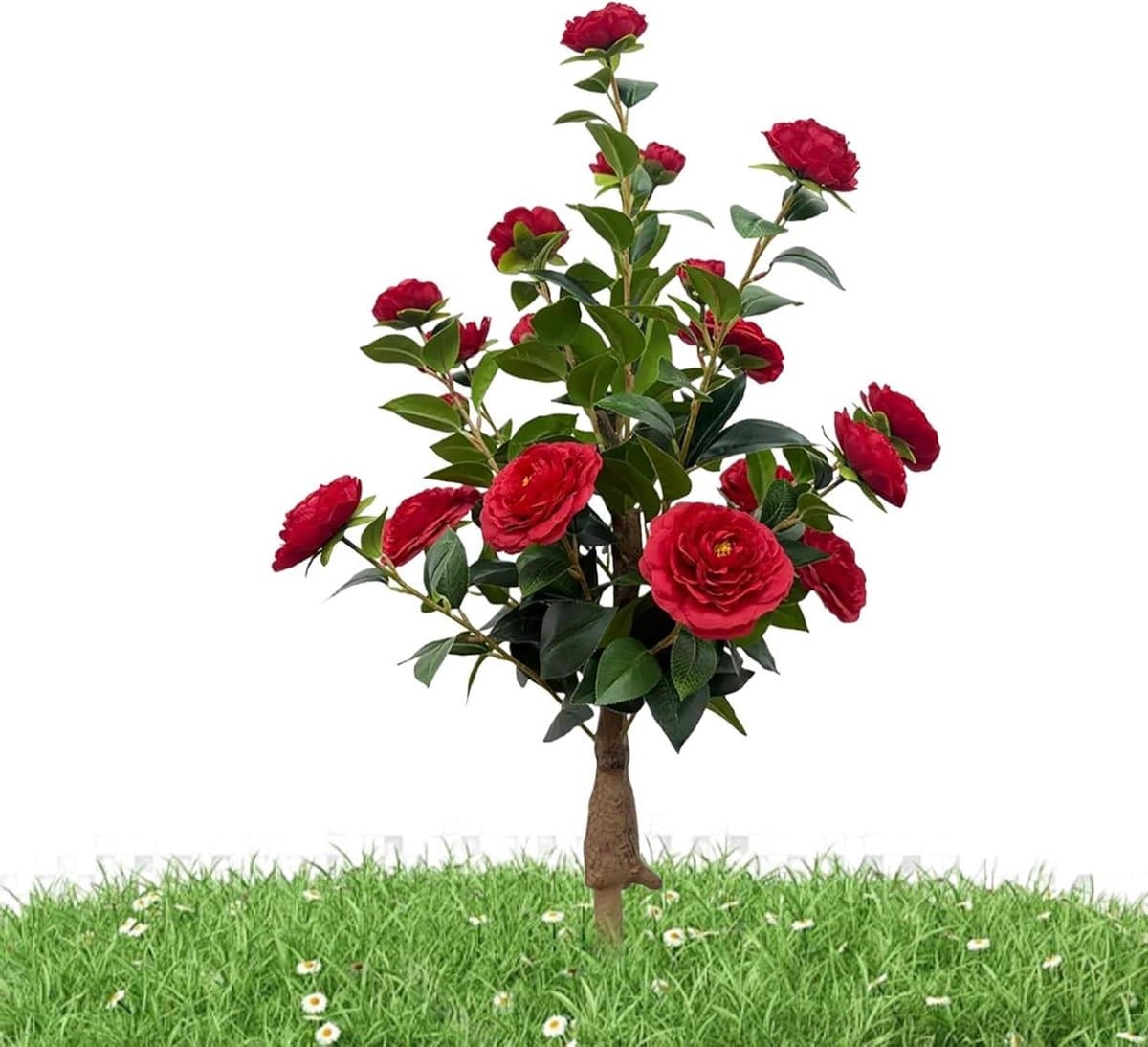 Kunstplant Buiten - Nepbloemen Decoratie - Tuin Aankleden - Weerbestendig Ontwerp - 88 cm - Rood