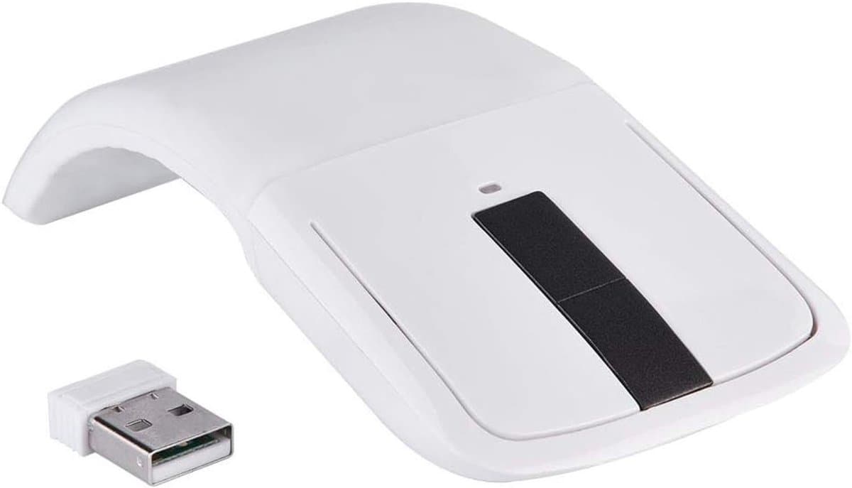 Draagbare Draadloze Boogvormige Muis, Flexibel en Ergonomisch Ontwerp, Perfect voor Gaming en Compatibel met PC's, Laptops en Smart TV's