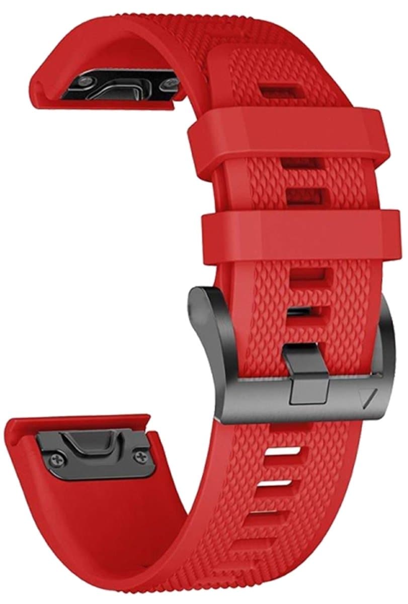 Voor Garmin Fenix 7 22mm Silicone Watch -band (rood)
