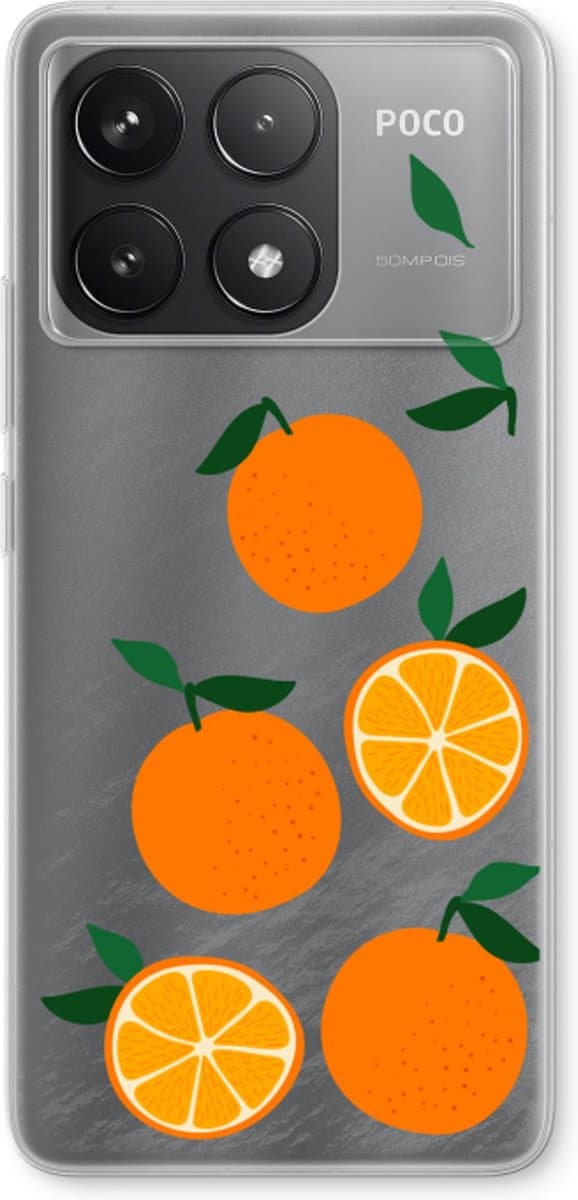 Case Company® - Hoesje geschikt voor Xiaomi Poco F6 Pro hoesje - Will you be my clementine - Soft Cover Telefoonhoesje - Bescherming aan alle Kanten en Schermrand