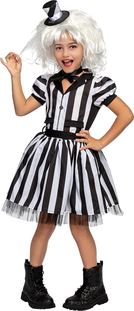 FUNIDELIA Beetlejuice Kostuum voor meisjes - Maat: 122 - 134 cm