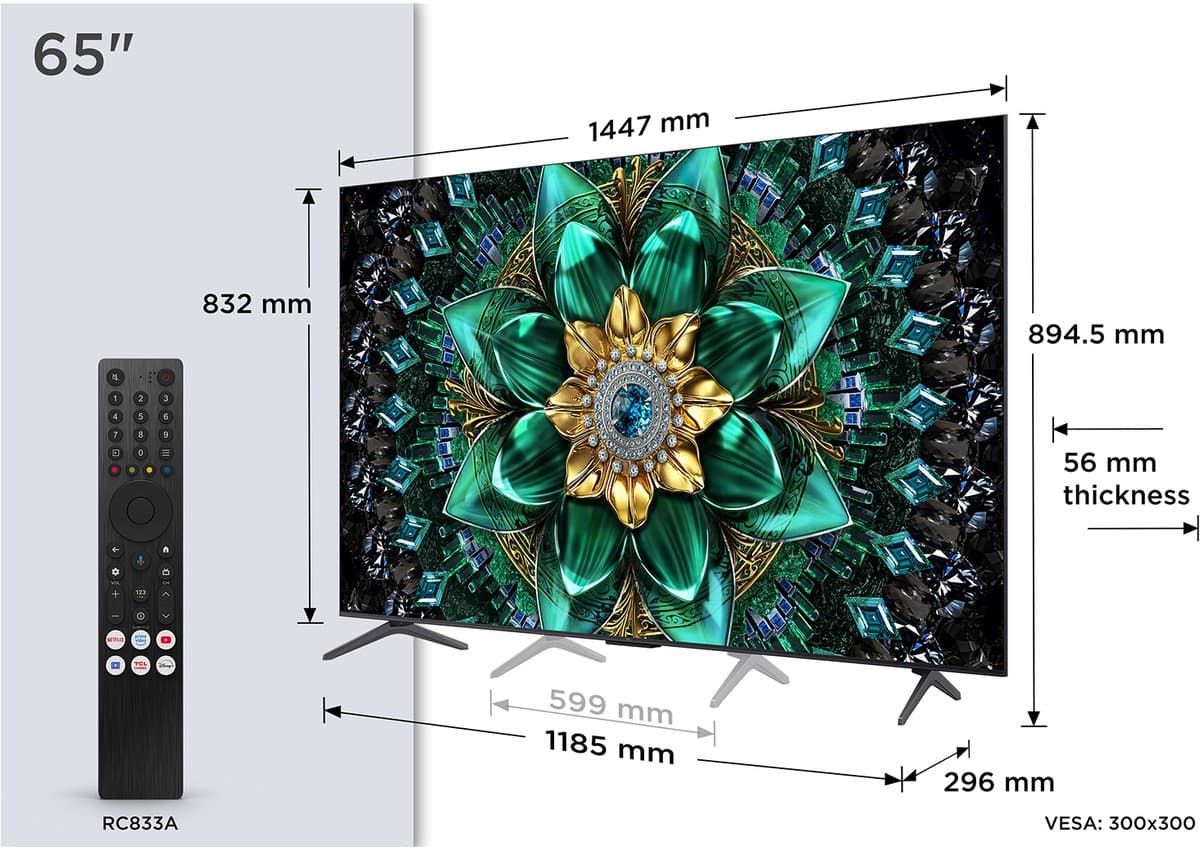 TCL 65Q6C 65inch 4K QD-Mini LED 144Hz 2025 TV