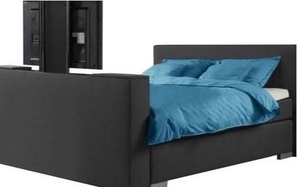 Boxspring Amsterdam Elektrische verstelbaar Met voetbord tv lift 160x220