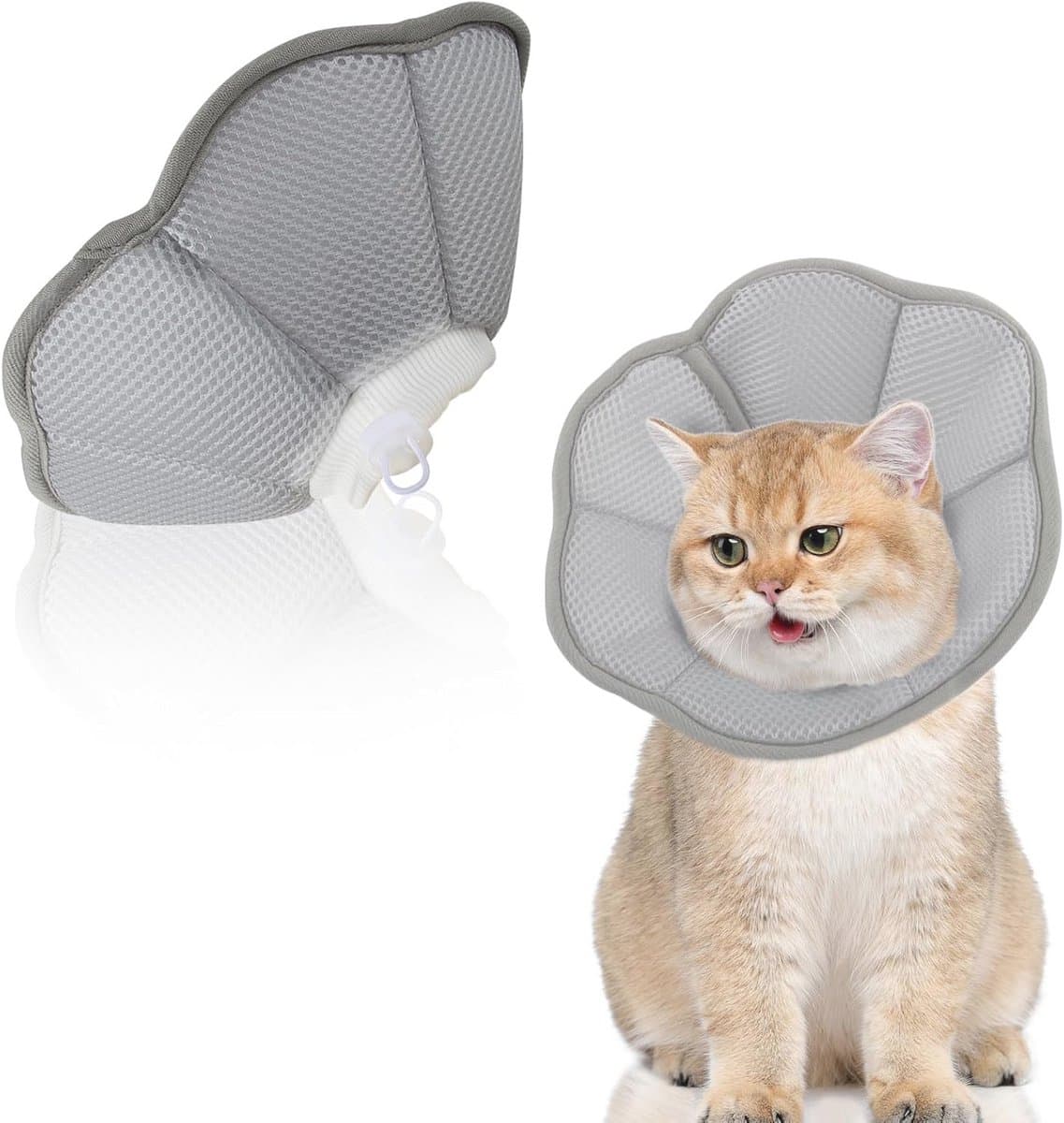 Verstelbare Ademhalingshalsband voor Katten en Kleine Honden – Beschermhalsband voor Herstel na Operaties