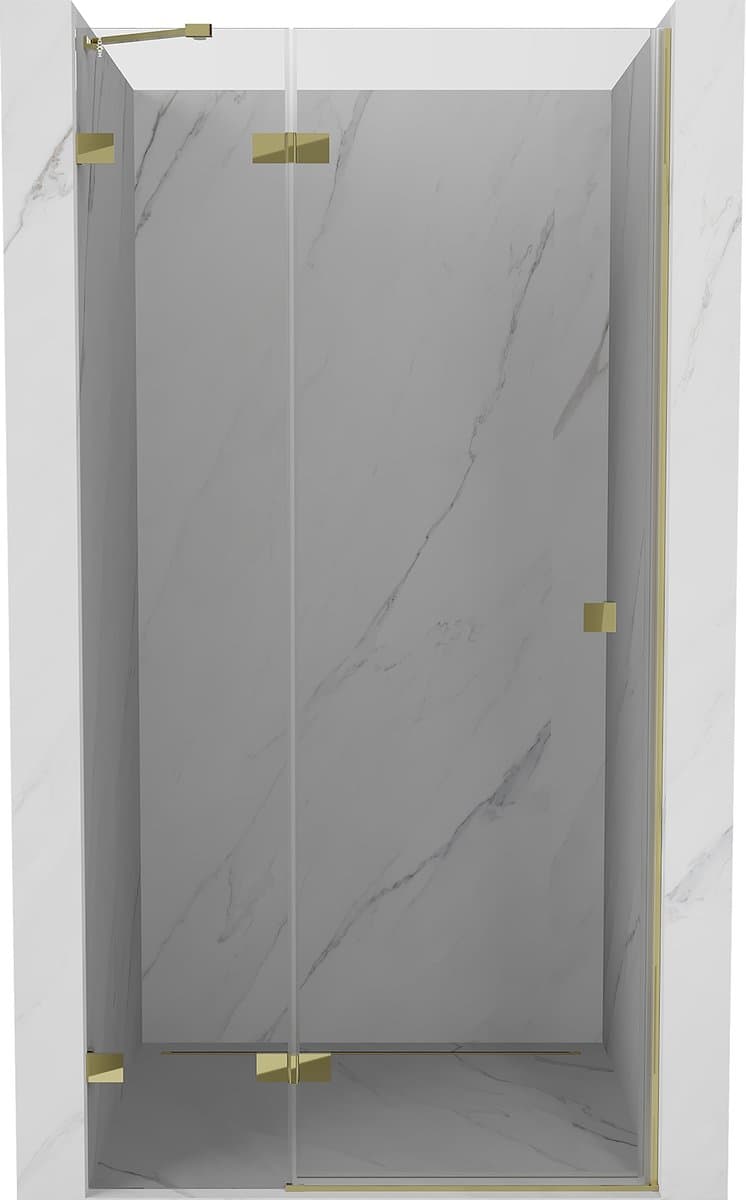 Mexen Lunar draaideur douche links 90 , transparant, goud - 834-090-000-50-00-L