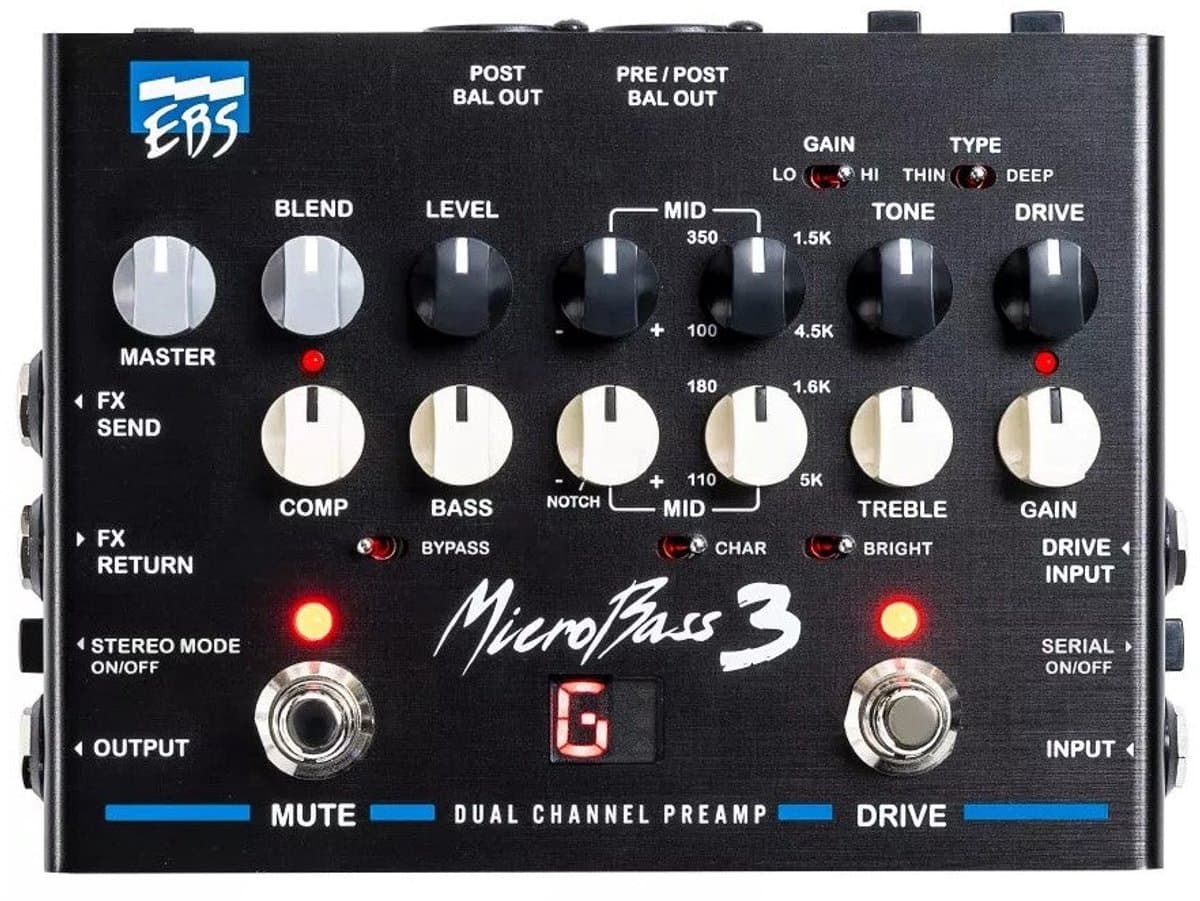 EBS MicroBass 3 analoge voorversterker met 2 kanalen