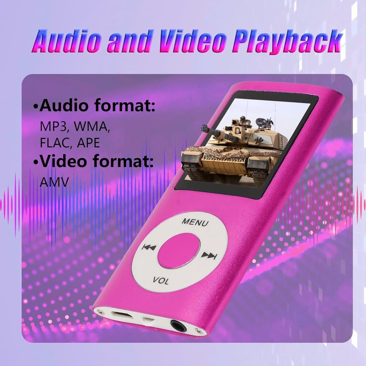 Draagbare Muziekspeler - Digitale Audio - Luisteren Onderweg - Ingebouwde Luidspreker - 18 Inch Scherm