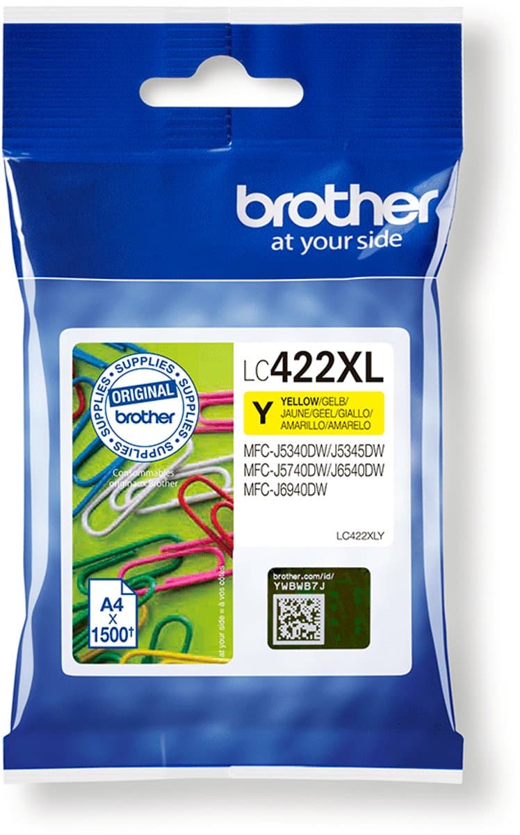 Brother LC-422XL Cartridge Geel