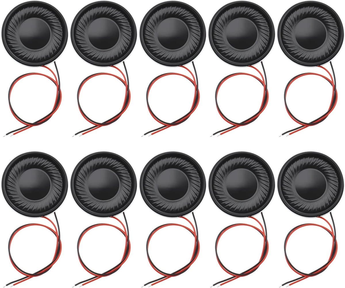 Dailygoody - Interne Luidsprekers - Mini-luidsprekers voor DIY - Zwart - Magnetische Luidsprekers - 10 stuks 2 W - Geschikt voor Elektronische Project