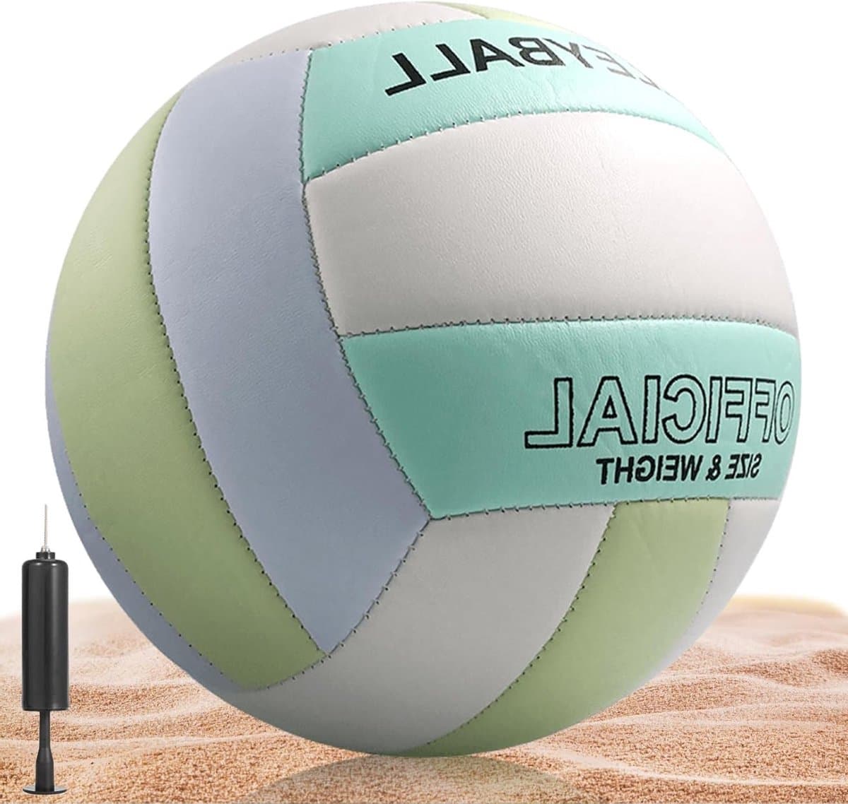 Officiële Maat 5 Volleybal: Zachte PU Volleybal voor Binnen en Buiten, Inclusief Pomp, Ideaal voor Training en Strandspellen voor Jongeren en Volwassenen