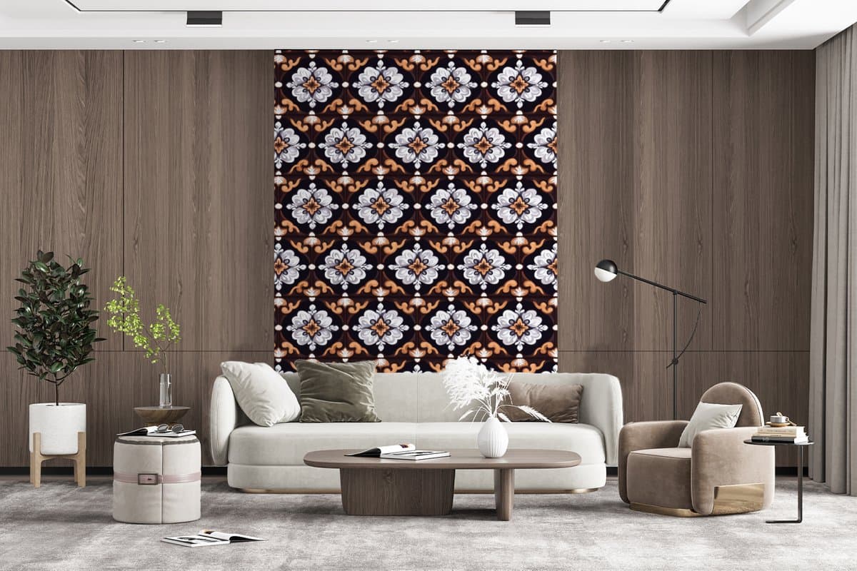 Behang - Fotobehang traditioneel - Element - Kleurrijk - Breedte 170 cm x hoogte 260 cm