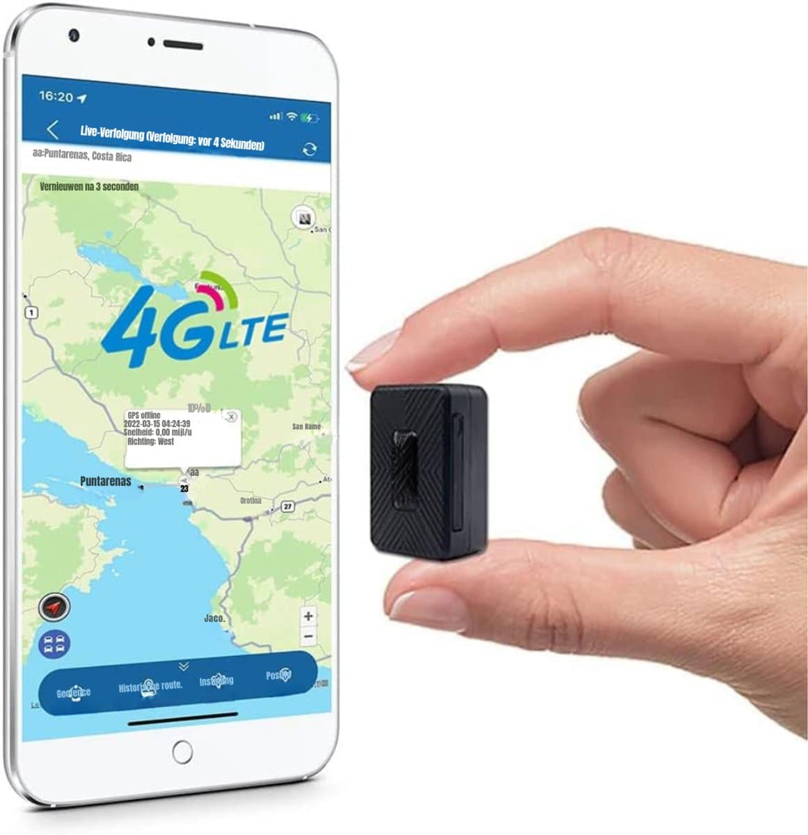 YOR® GPS Tracker kat - GPS Tracker - GPS Trackers - Zwart - 6cm x 4cm x 3cm; 220 g
