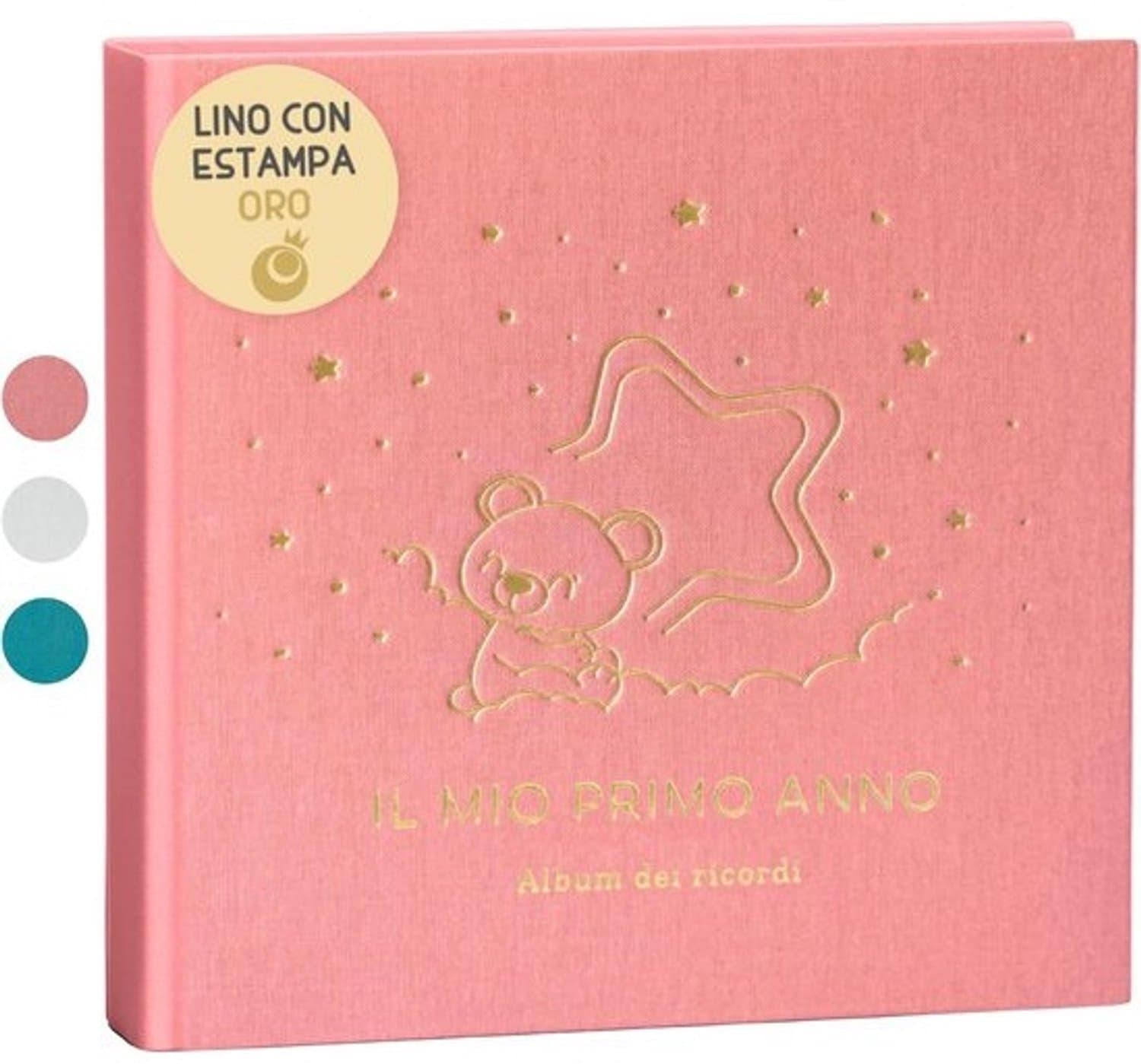 Fotoalbum voor het eerste jaar van de baby - linnen omslag - 70 pagina’s