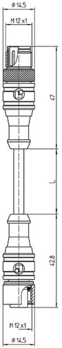 Lutronic 1094 Sensor/actuator aansluitkabel M12 Aantal polen (sensoren): 4 Stekker, recht 2.00 m 1 stuk(s)
