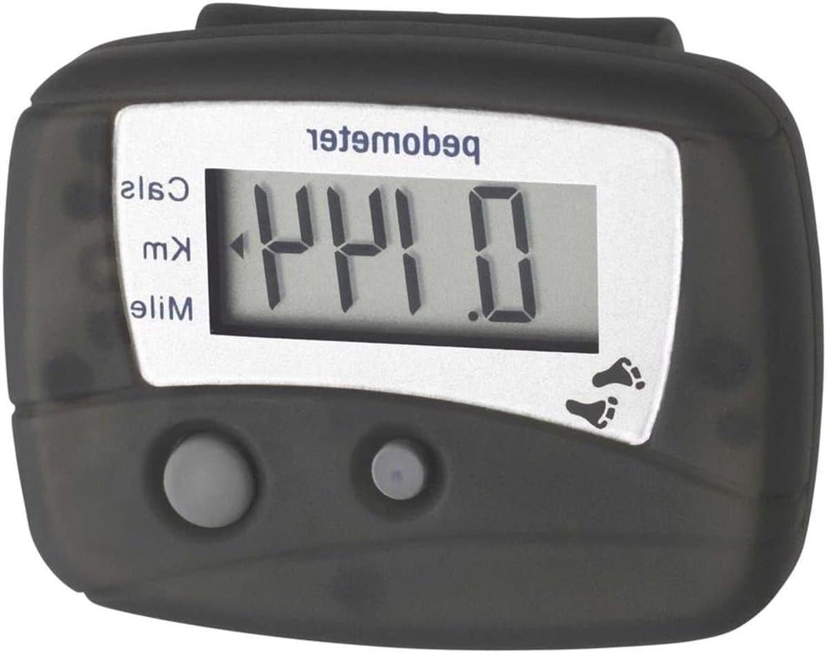 Elektronische Stappenteller - Fitness Tracker - Gezond Wandelen - App-vrij Display - 48x19x36 mm - Zwart