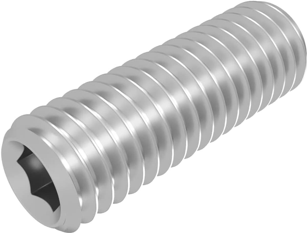 Schroefdraadstift met kegelpunt M4 x 12 mm, roestvrij staal V2A VA A2, DIN 913 / ISO 4026, binnenzeskant, 20 stuks