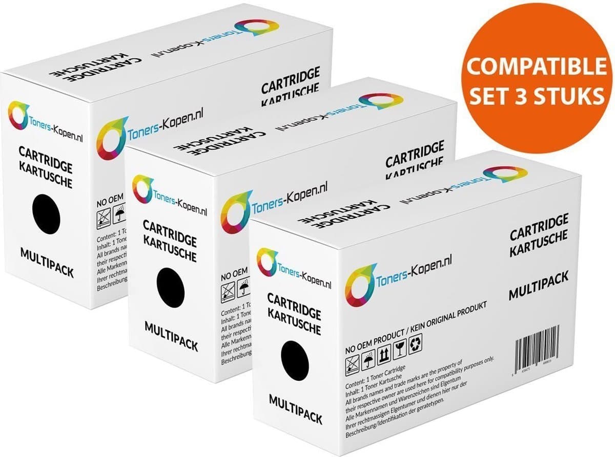 3X HP 30A CF230A Zwart Toner Set 4800 Pagina's - Huismerk Compatible - LaserJet Pro M203 M203dn M203dw MFP M227 M227fdn M227fdw M227sdn - CF230A compatible CF230A alternatief HP toner