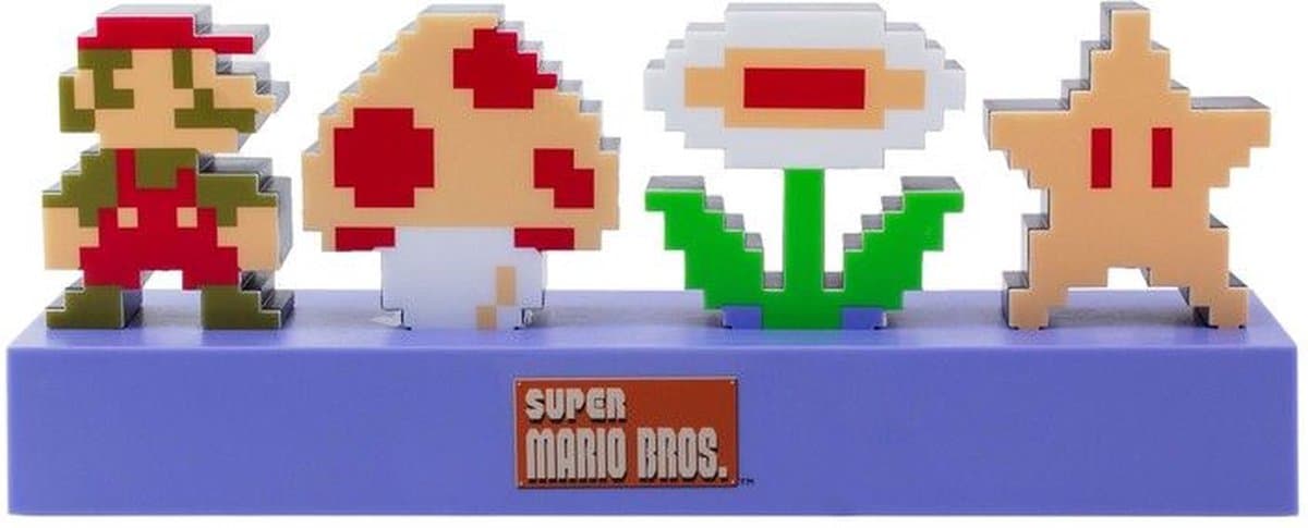 Paladone Nintendo - Super Mario Bros Icons Lamp - Tafellamp - Bureaulamp - 30 cm