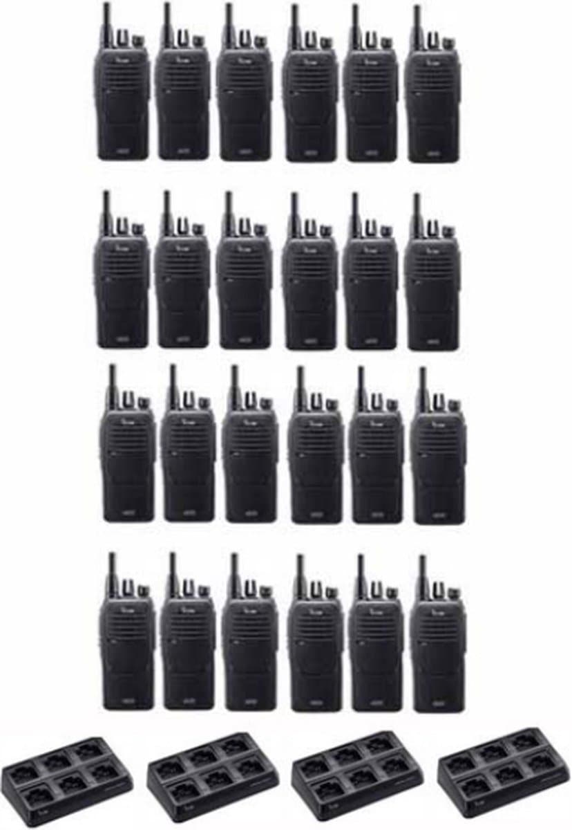 Set van 24 Icom IC-F29DR3 Digitaal DPMR en PMR446 portofoons met 4 multiladers