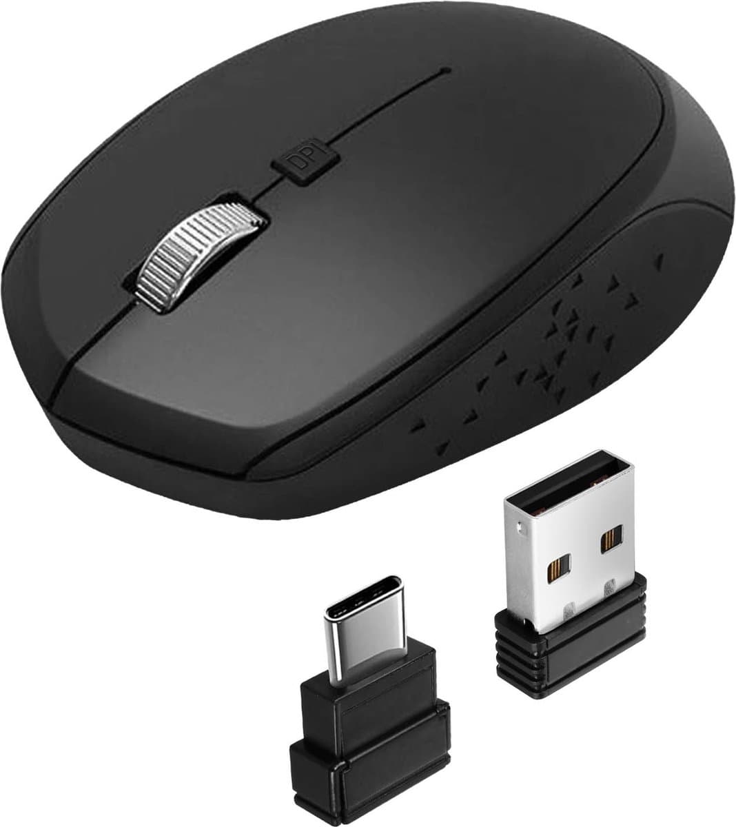 raadloze muis voor Macbook-computer USB-C naar USB-adapters Akashi zwart