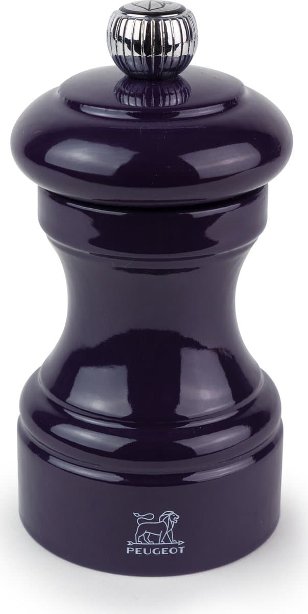 Peugeot Bistro pepermolen - 10 cm, aubergine gelakt hout