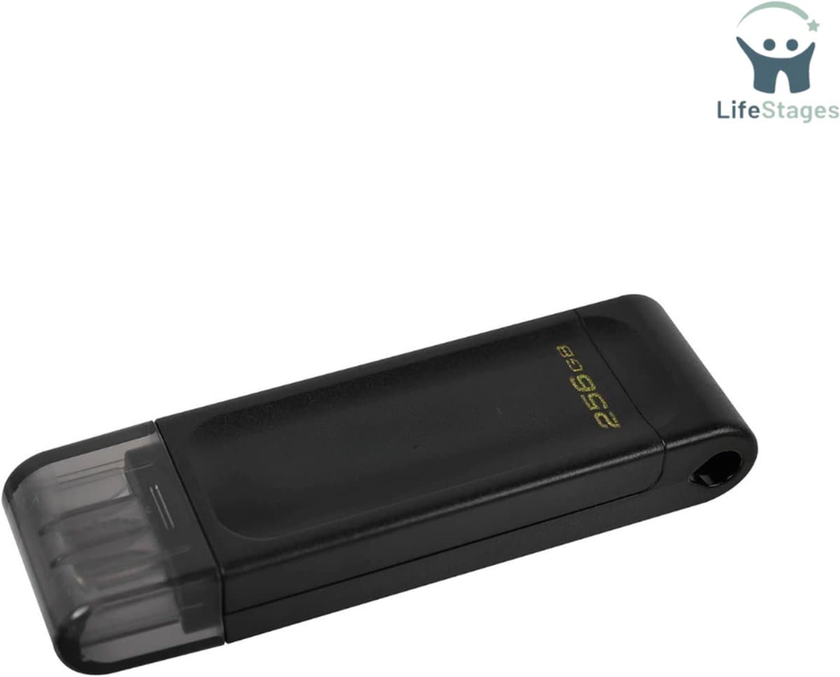 LifeStages - Usb Stick 256 Gb - Data Traveler - USB-C Stick - Extern Geheugen