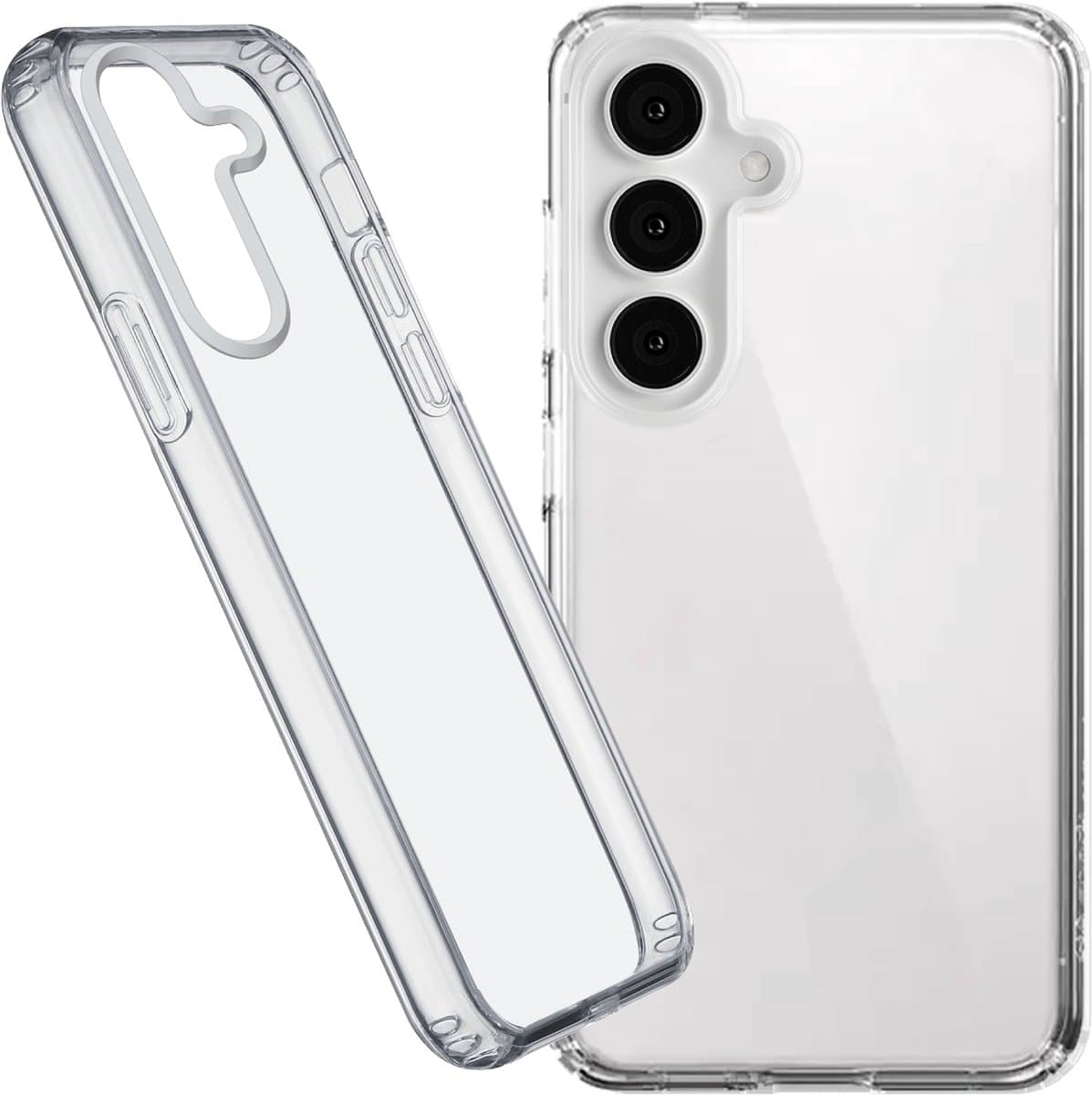 Cellularline Clear Duo Hoesje - Geschikt voor Samsung Galaxy S25 Plus - Transparant & Dual Materiaal - Transparant