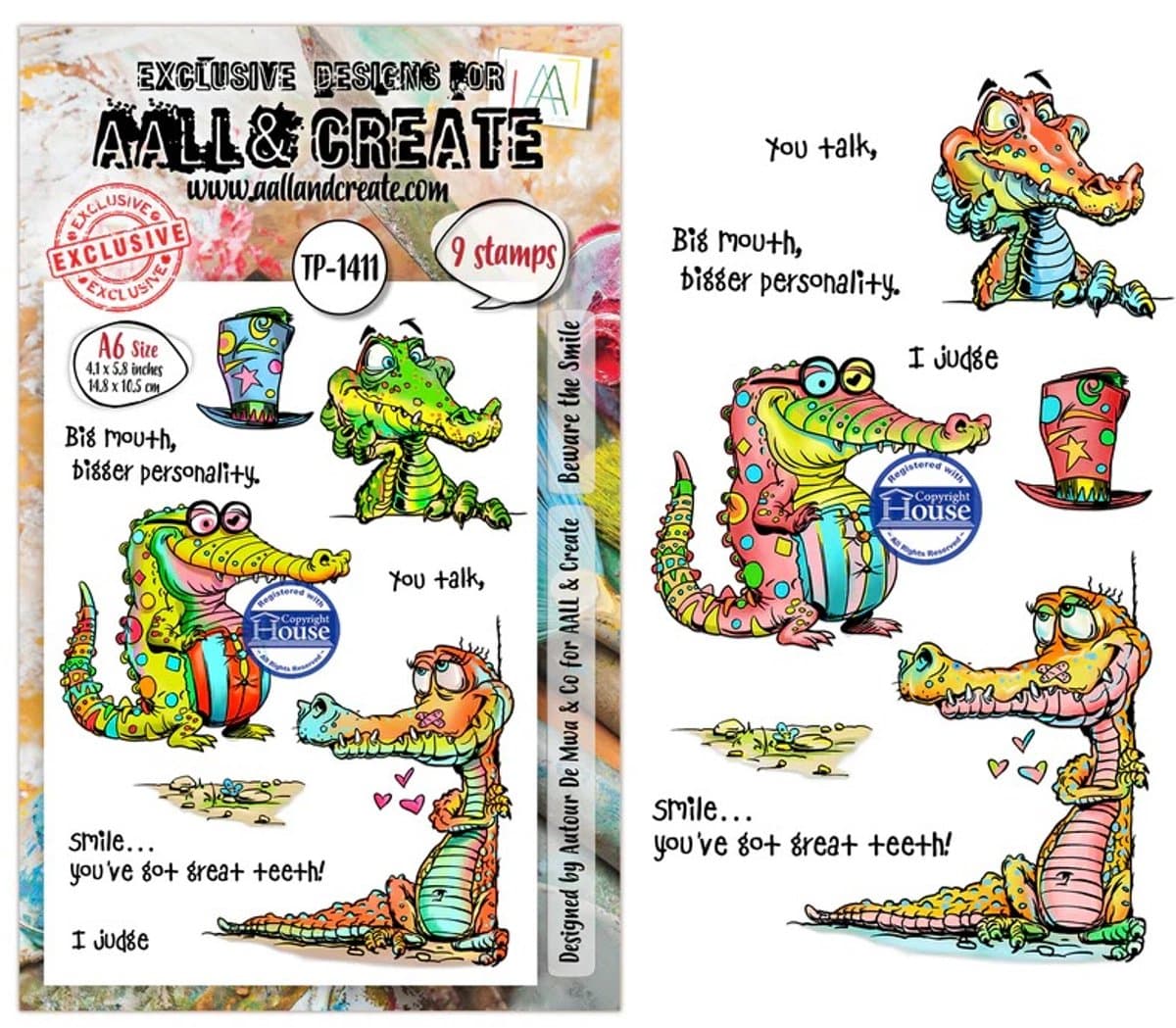 Aall & Create clearstamp A6 - Beware the smile