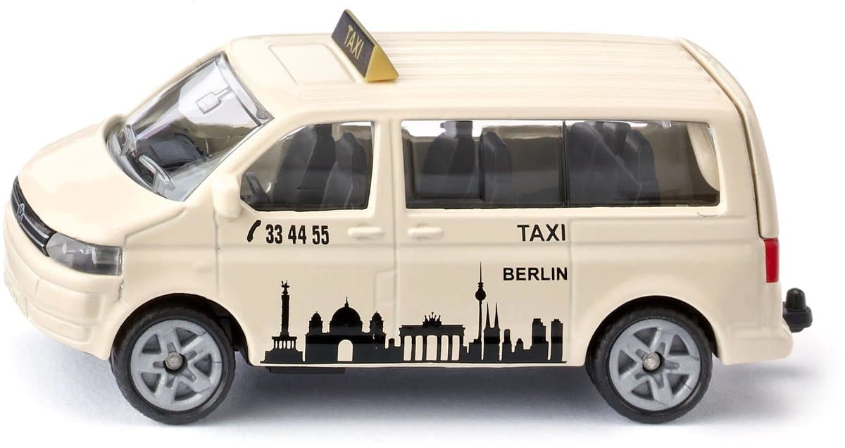 Siku VW T5 Taxi Van - 7,8 x 9,7 x 3,7 cm, meerkleurig