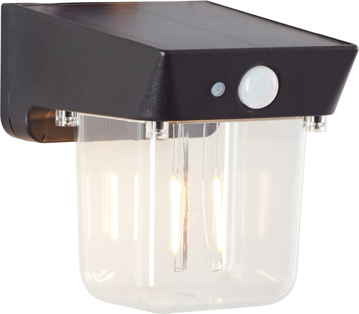 Brilliant Parson Led Buitenwandlamp Met Zonnepaneel En Bewegingssensor, 11,5 Cm, Zwart